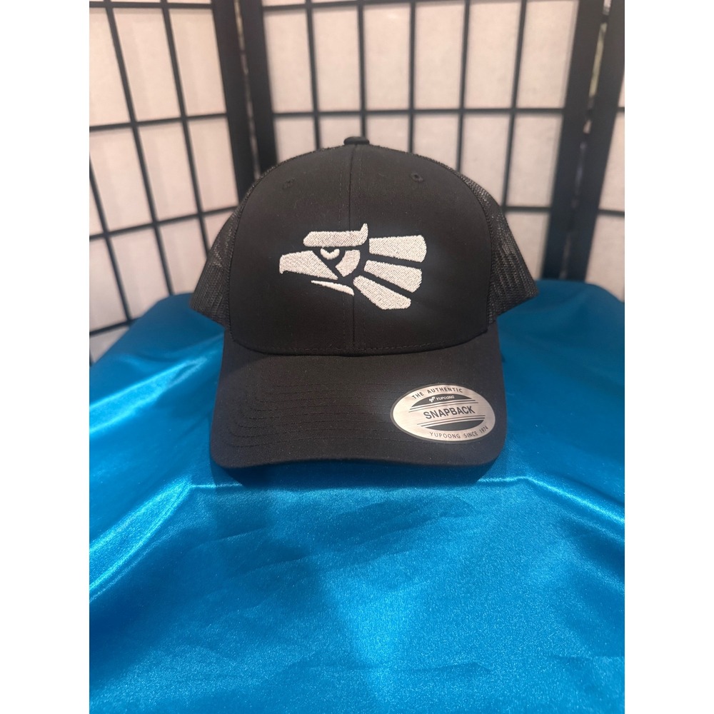 The Classics Black Trucker Snapback Hat Embroidered Logo NWOT